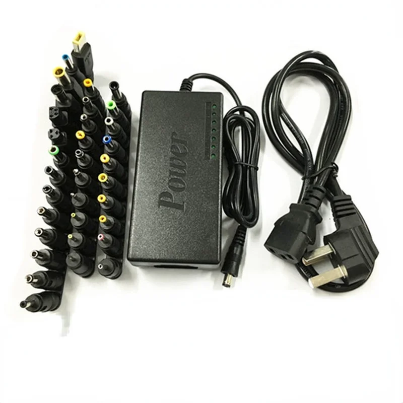 

34Pcs Universal Power Adapter 96W 12V To 24V Adjustable Portable Charger For Dell Toshiba Hp Asus Acer Laptops Eu-Plug