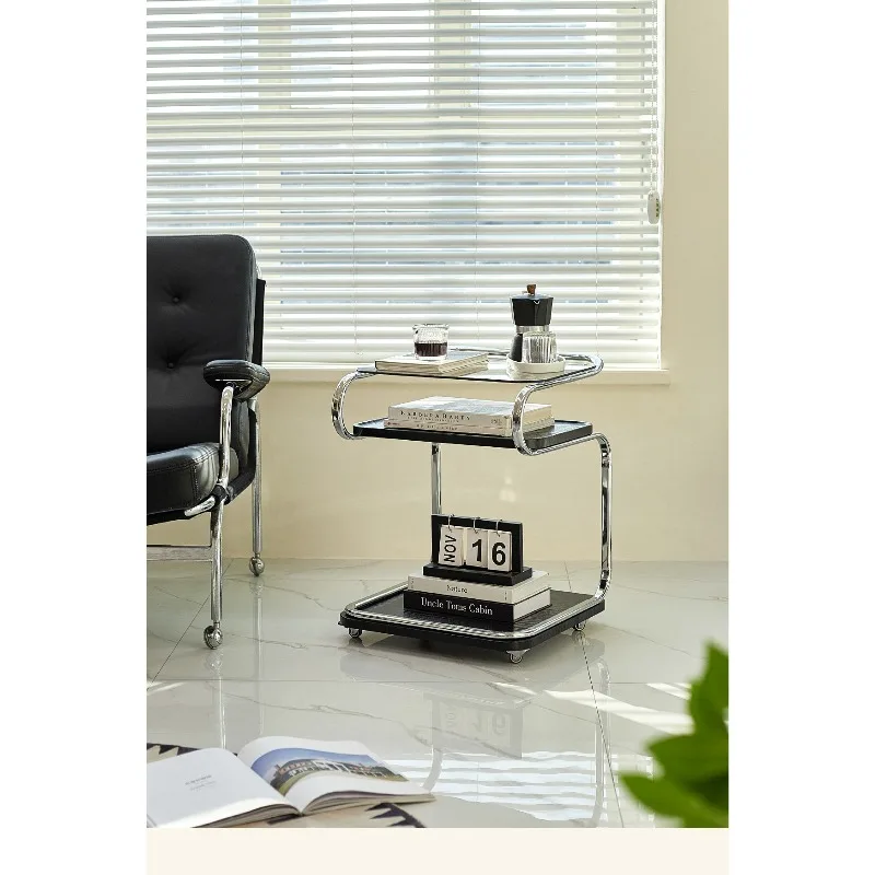 Glass corner a few home sofa side a few trolleys Internet celebrities movable coffee table