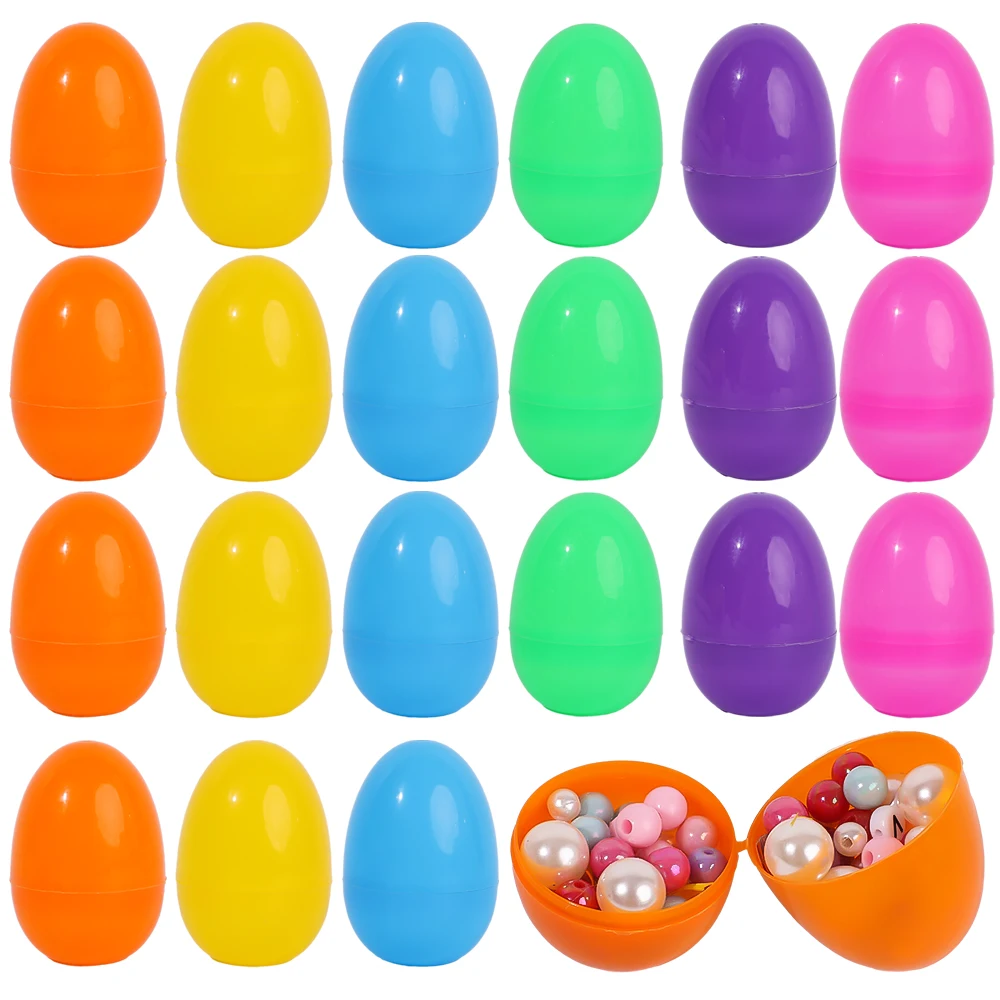 20/10PCS Colorful Easter Eggs Fillable Plastic Eggs Creative Easter Gift Box Children's Toys Wedding Birthday Party Decoration