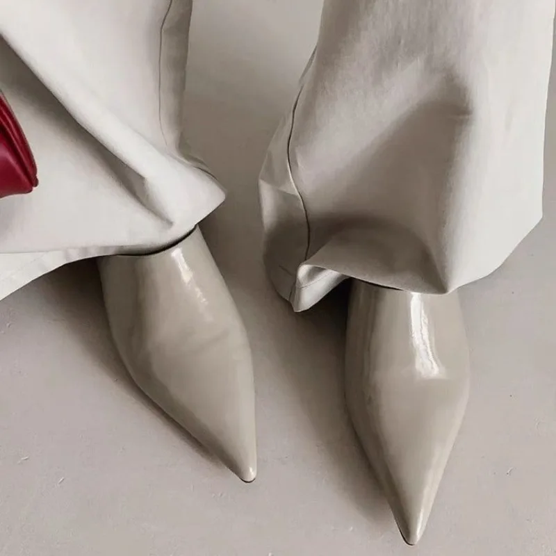 Zapatos de mujer de tacón alto puntiagudos, estilo francés, tipo Baotou, sandalias de cuña de verano, mules de tacón medio