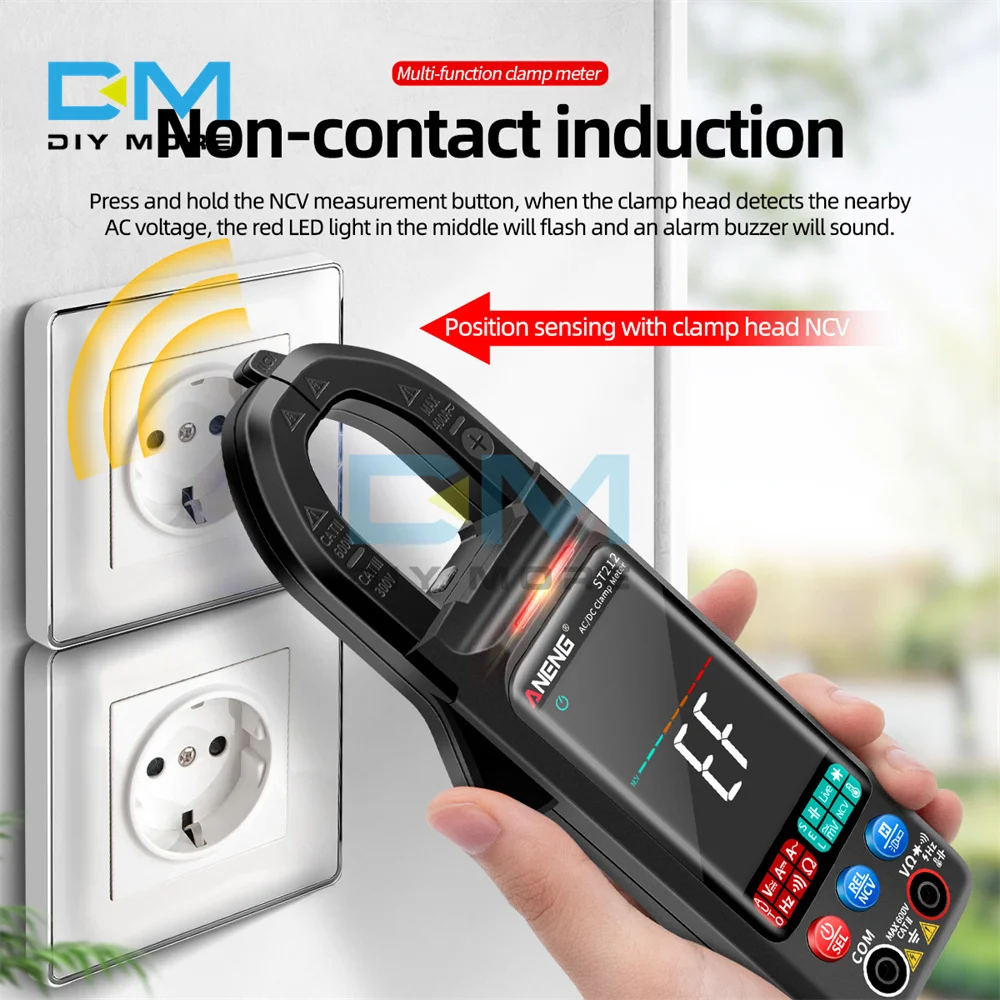 ANENG ST212 6000 Counts Digital Clamp Meter AC Current Multimeter DC/AC Voltage Ammeter Amp Hz Capacitance NCV Multimeter