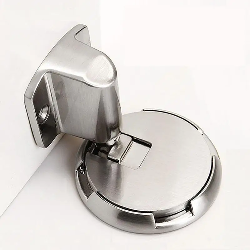 Floor Door Stopper No Drill Adjustable Door Bumper Windproof Architectural Hardware Silent Wall Protector For Living Room