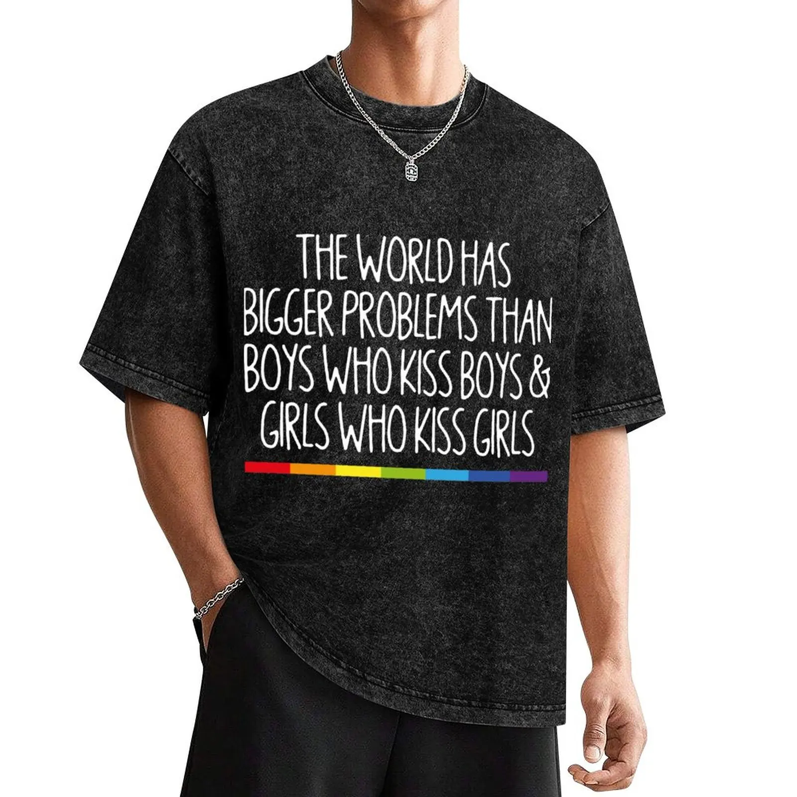 

The World Has Bigger Problems than Boys who Kiss Boys Shirt T-Shirt plus size clothes shirts graphic mens shirts graphic tee