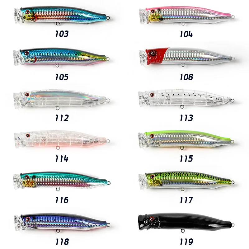 Noeby – appât artificiel dur Popper pour la pêche en surface, leurre pour attraper des poissons, pour le thon, le grand jeu, Amberjack, 175mm, 73g