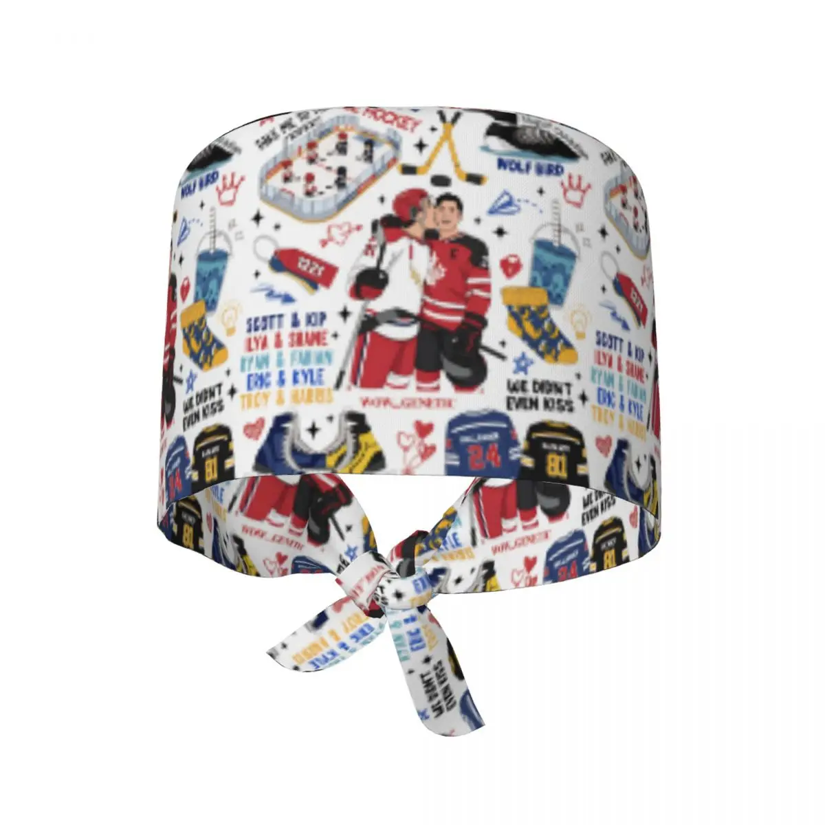 Czapka robocza do fartuchów medycznych Podgrzewana Czapka Pielęgniarska Rivalizacja Czapki Pielęgniarskie Unisex Wesołych Walentynek Modna Czapka Medyczna Wygodna Czapka Robocza na Długie Włosy