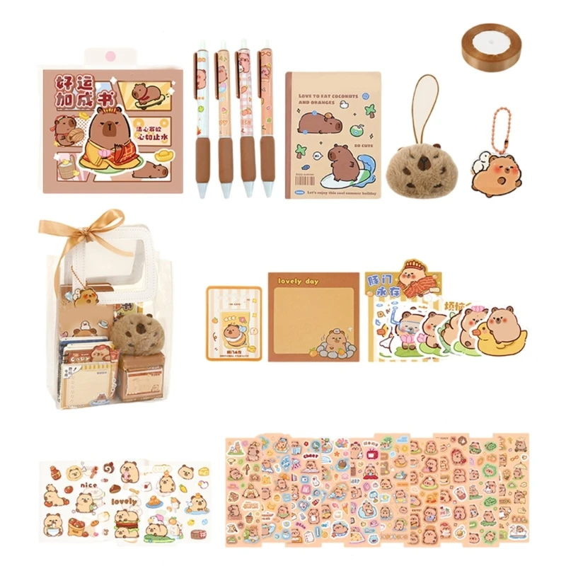 fournitures scolaires pour enfants, 73/105/127 pièces, comprend petit carnet notes, stylo à bille en papier,