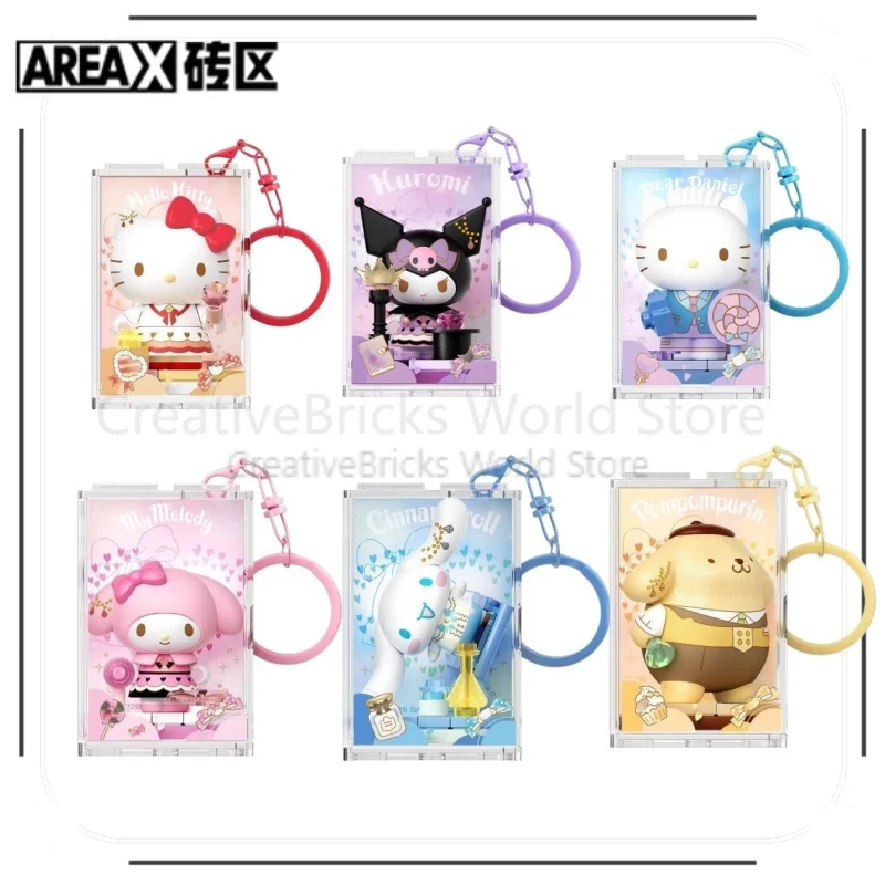 AREAX Building Blocks Sanrio Pendant Hello Kitty Kuromi My Melody Splicing Model Pochacco Cinnamoroll Ornament Gift Toy