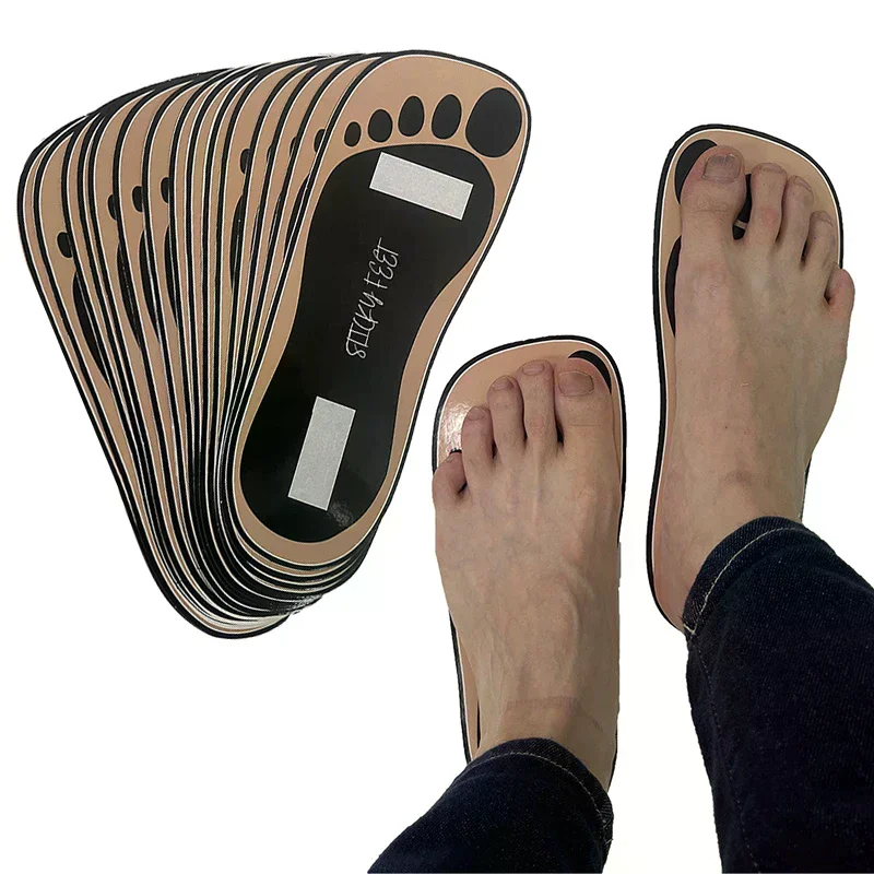10Pairs Disposable Women Tanning Slippers Tanning Sticky Feet Spray Tan Foot Pads Protectors Stickers For Body Accessor Slipper