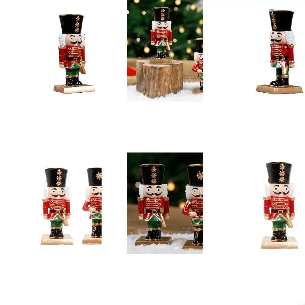 Christmas Decorations Nutcrackers Ornament,Wooden Nutcrackers Figures Holders Table Centerpieces for Home Decors