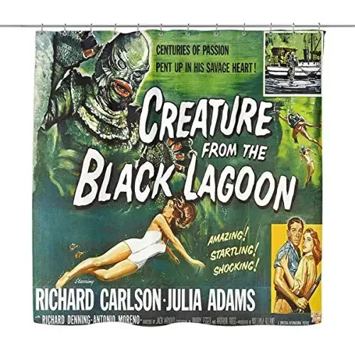 The Black Lagoon Horror Shower Curtain