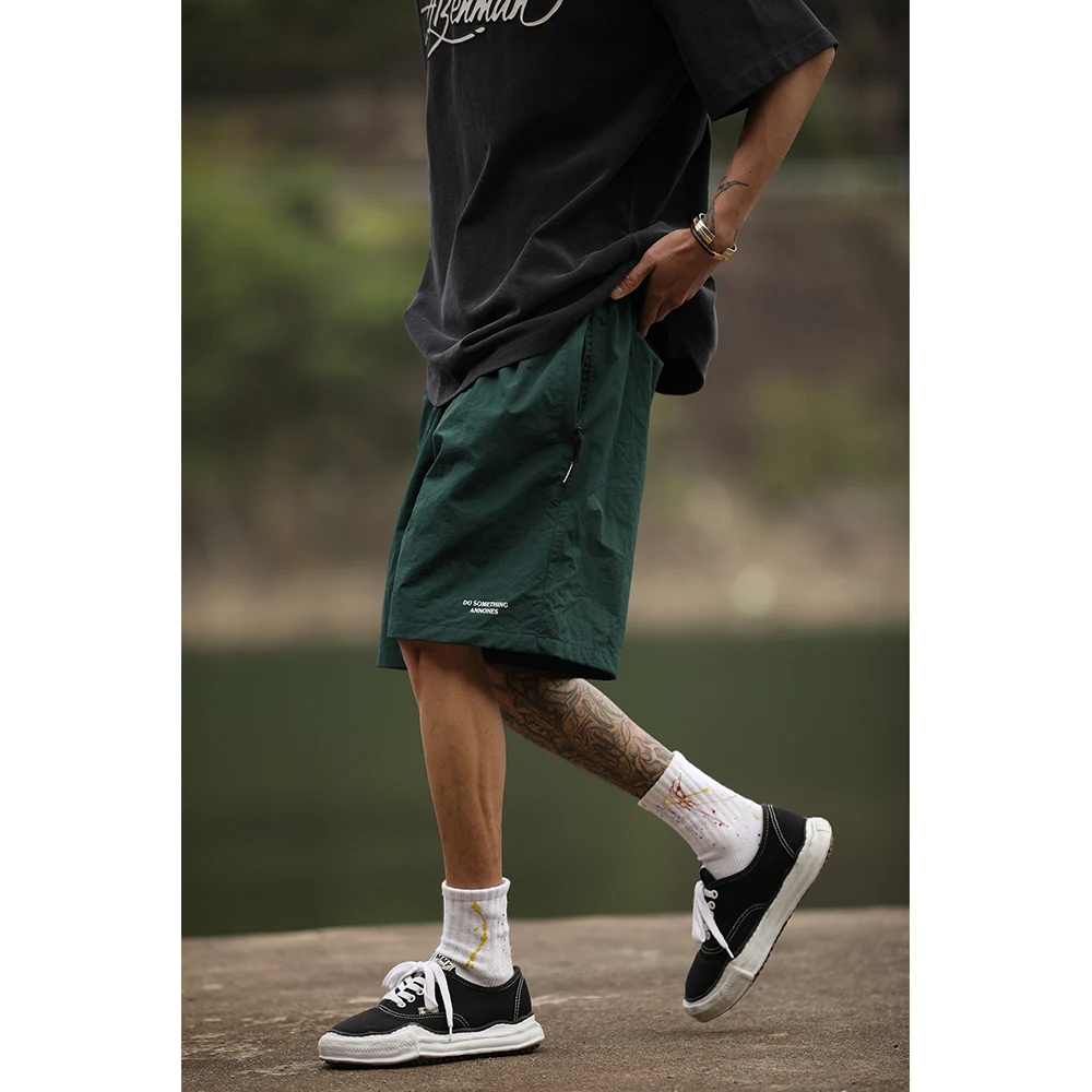 

Retro Japanese Sle Qui Dry Loose orts ex Summer Basic Lightweight Breathable Casual Five-Quarter Pants