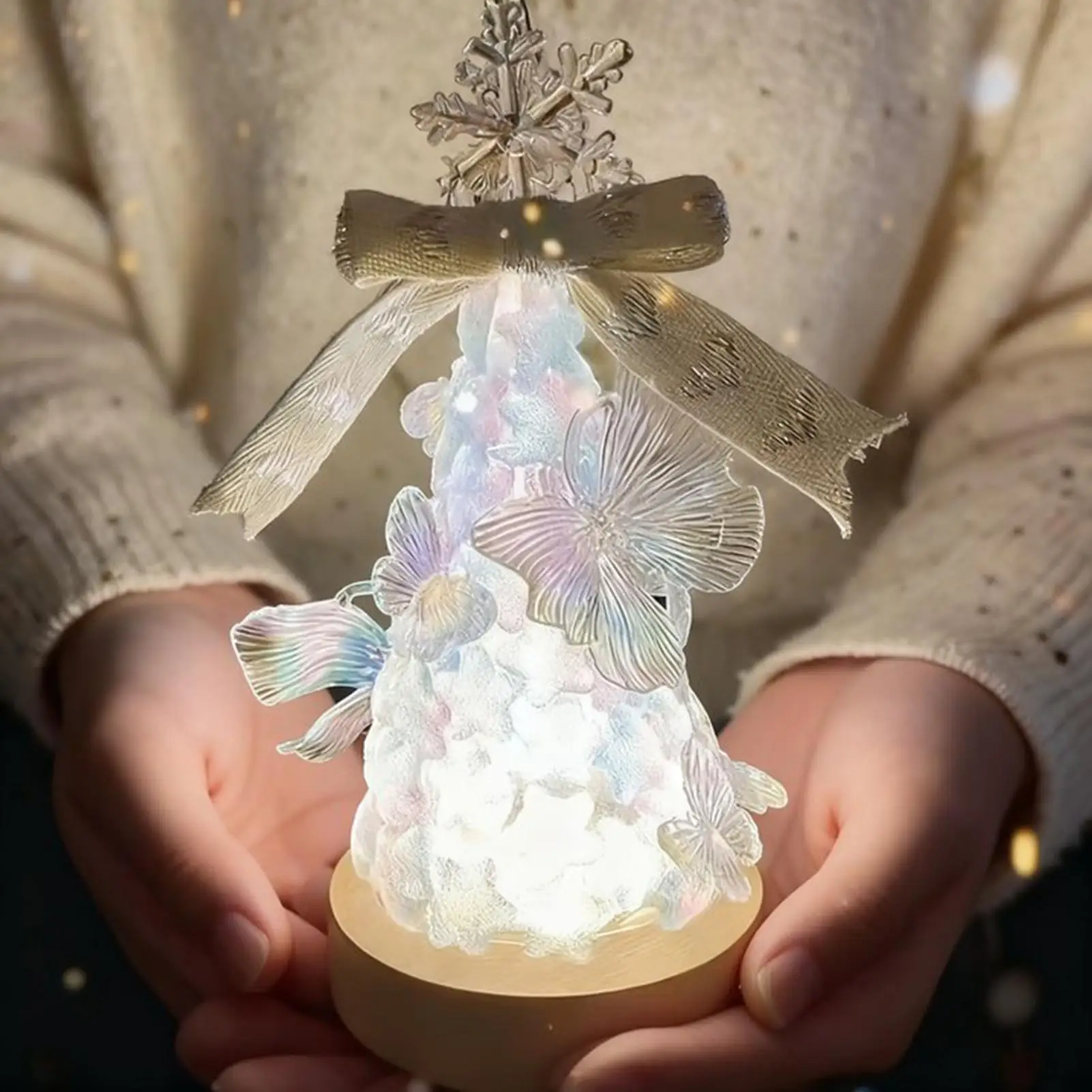 Make Your Own Night Light For Girls Christmas Tree Shape Bedside Lamp LED Nightstand Lamp For Kids Teens Adults Family Projects