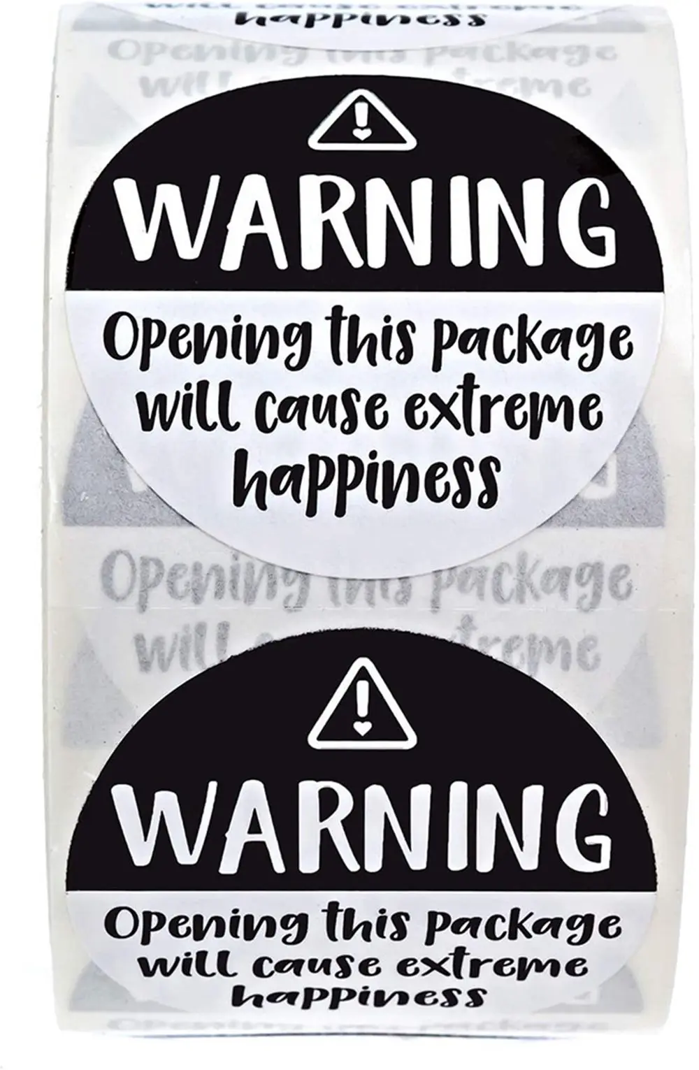 500Pcs/roll  Black White Adorable Warning Sticker Labels Extreme happiness Labels for Business Gift Wrapping Decoration