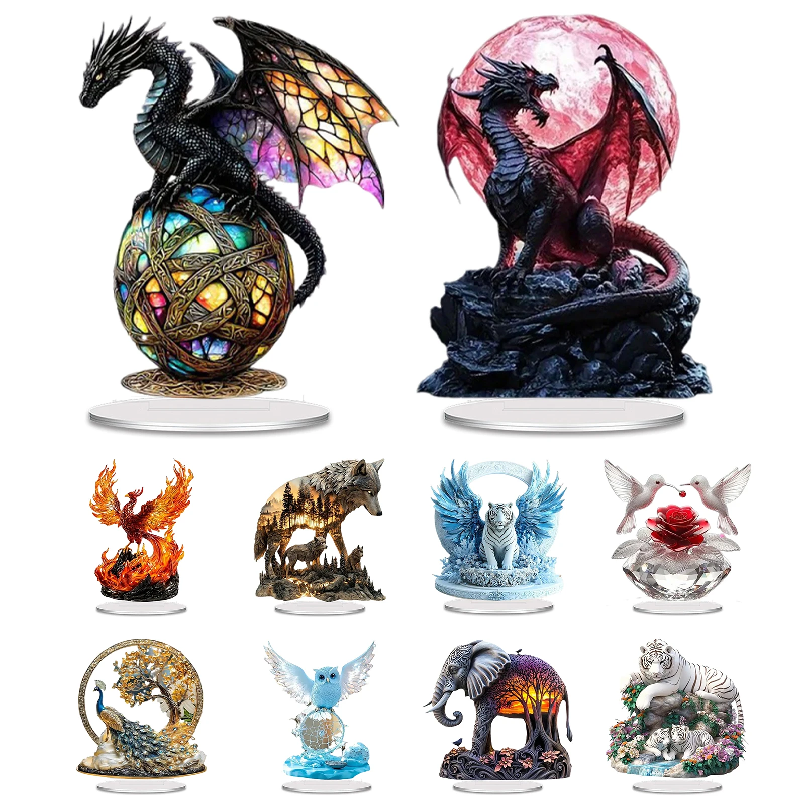 Fantasy Western Statue Lightweight Hand-Painted Medieval Sculpture Figurine for Gifts Indoor Outdoor Coffee Shop Living Room