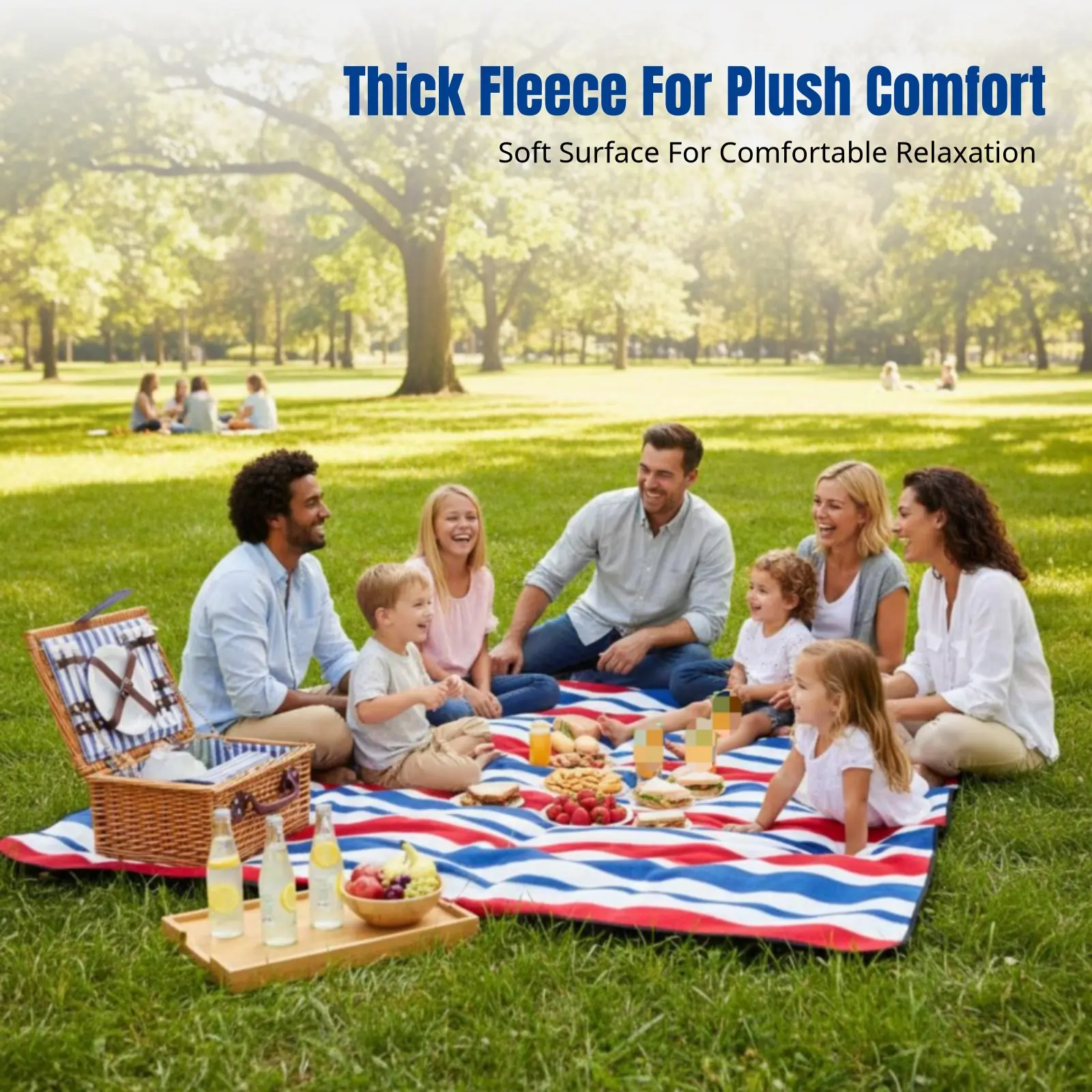 

Уличный коврик, большой водонепроницаемый и пескостойкий мат, с толстой плюшевой поверхностью, для семейного кемпинга и пляжа