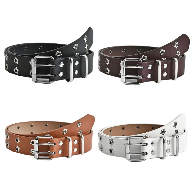 

Ремень с двойной втулкой из искусственной кожи с пряжкой для брюк и джинсов