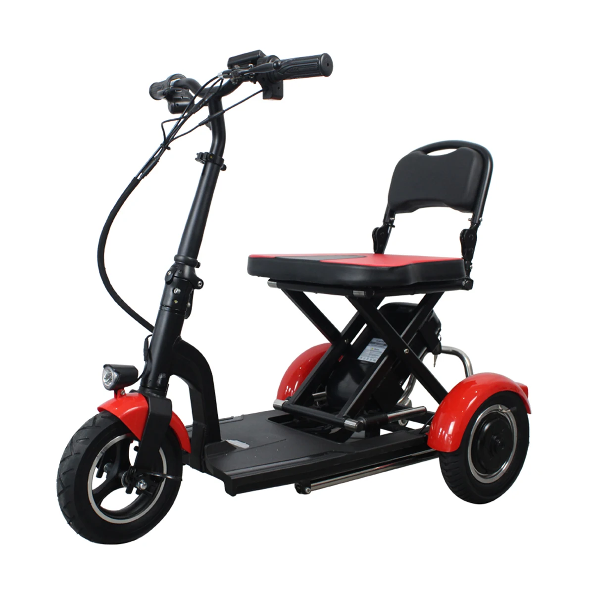 Dybabike trike chair tricycle for old people or disabled adults with 36V 300W motor 36V 10Ah Li battery alloy foldable frame