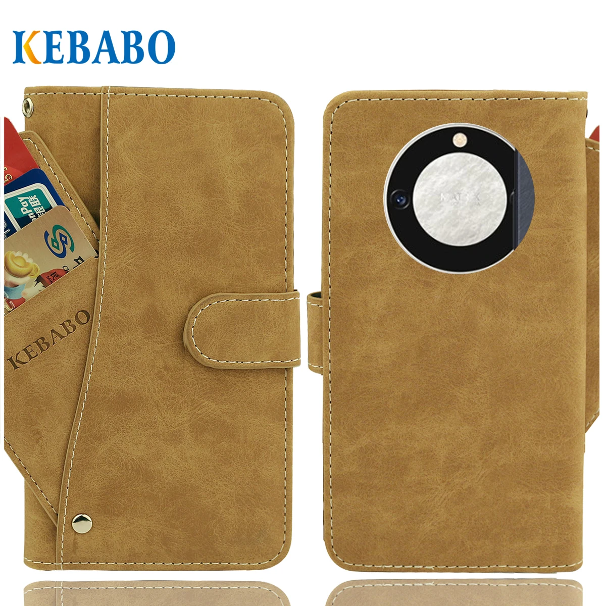 Vintage Leder Portemonnaie Benco V90i Hülle 6,9" Flip Luxus Kartenfächer Rutschfeste Abdeckung Telefon Schutzhüllen Taschen