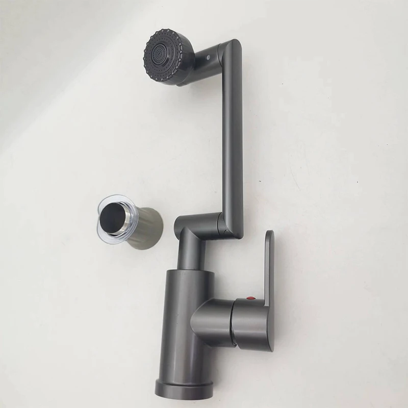 PLANLavabo mécanique gris odor, bras unique, ark monotrou PLANLavabo universel