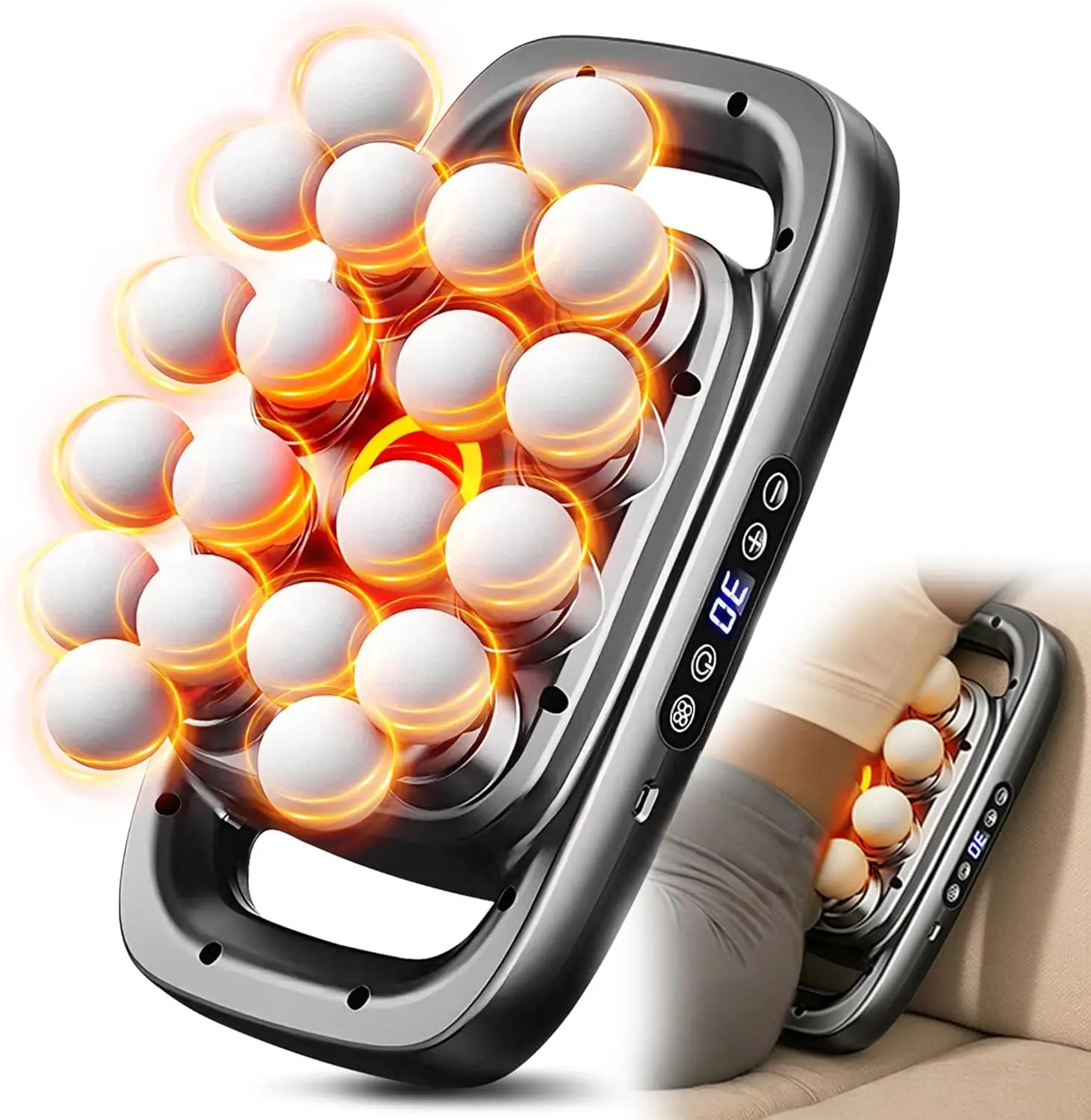 

Массажный пистолет с 20 насадками для глубокого массажа тканей, снятия мышечной боли, мощный перкуссионный массажер для расслабления тела