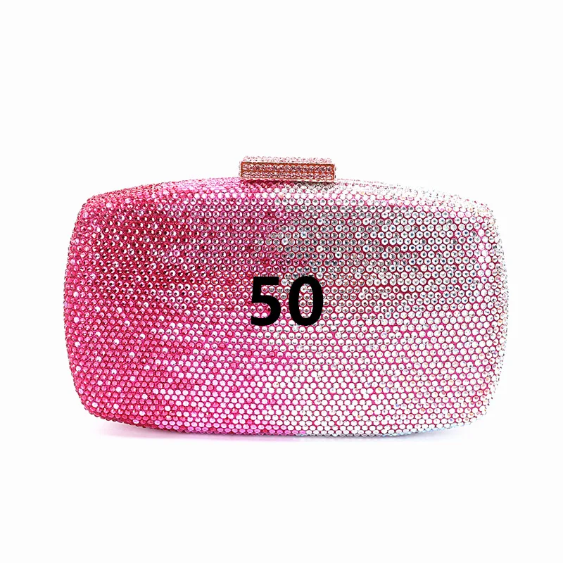 

Luxury Brand Women's Bag Diamond Evening Bag Rhinestone Gradient Clutch Bag Wedding Banquet Bridal Party Christmas Gift Wallet