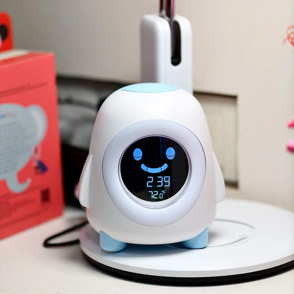 NEW HOT In Stock-Kids Alarm Clock, Alarm Clock For Kids, Ready To Wake Up Sleep Trainer, Colorful Night Light, Nap Timer