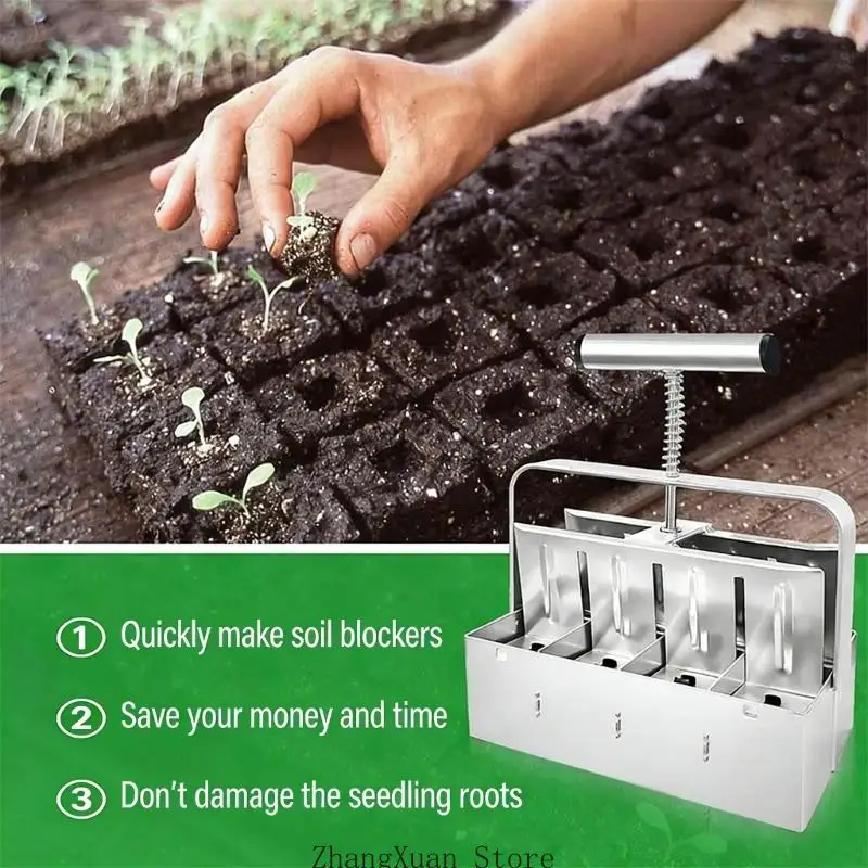Bodenformwerkzeug aus Metall mit ergonomischem für einfache Gartenarbeit und Kultivierung Innen- und Außenbereich 3XUF – Detail 10