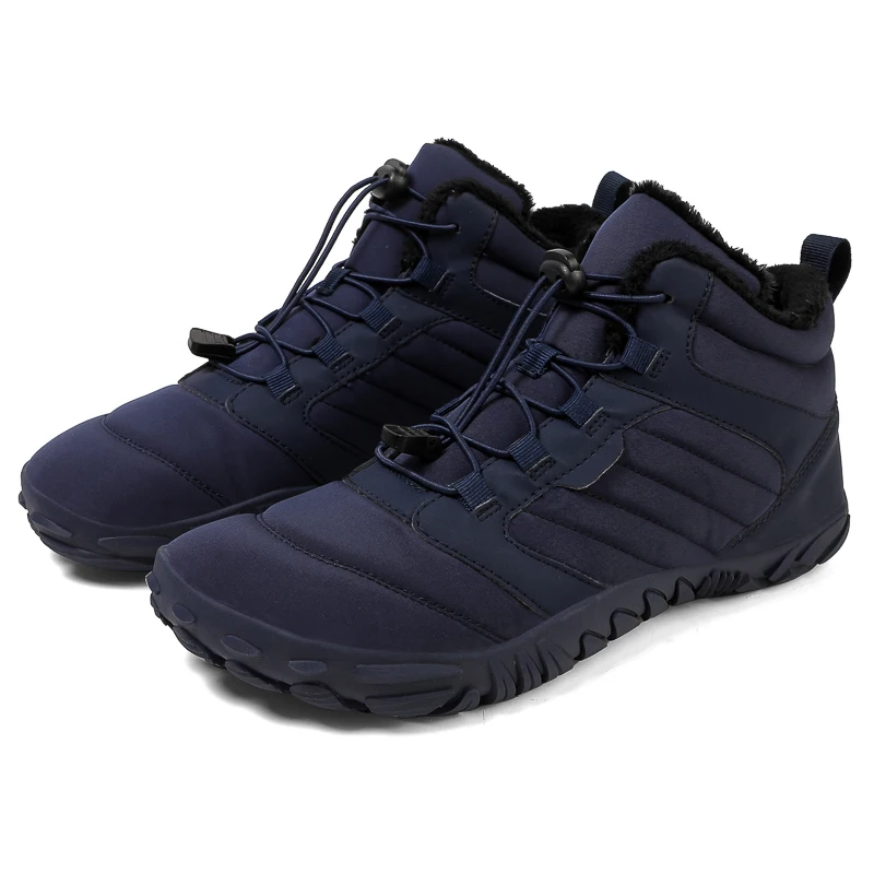 New Winter Boots for Men Women Snow BareFoot Ankle Boots Outdoor Non-slip Warm Fur Hiking Shoes Outdoor Men's Casual Sneakers
