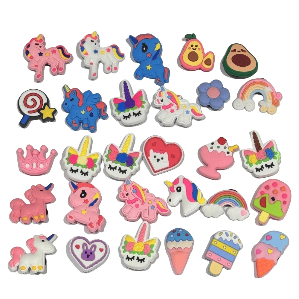 

29 шт., мультфильм Miniso My Little Pony, корона, цветок, конфеты, ПВХ, подвески для обуви для сабо, булавки, садовая обувь, пряжка, украшения, подарок на вечеринку