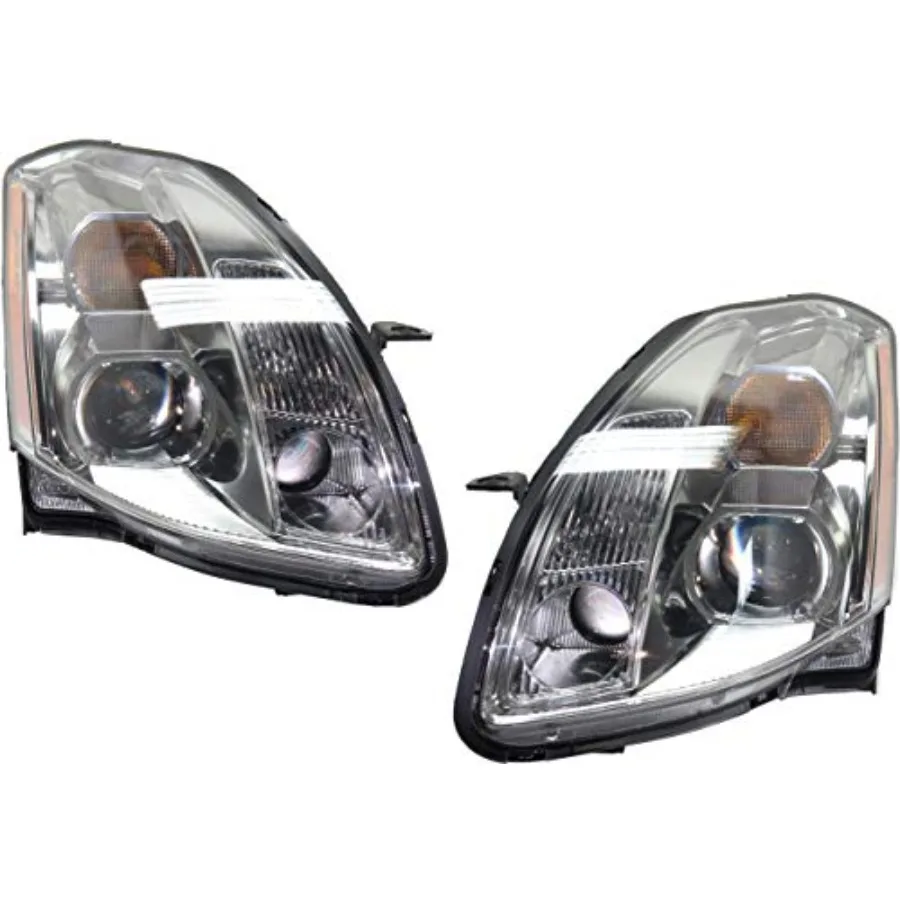 

Driver Passenger Side Headlights Assembly Pair for Nissan Maxima SE SL 20042006 Halogen with Integrated Bulbs Included Designed