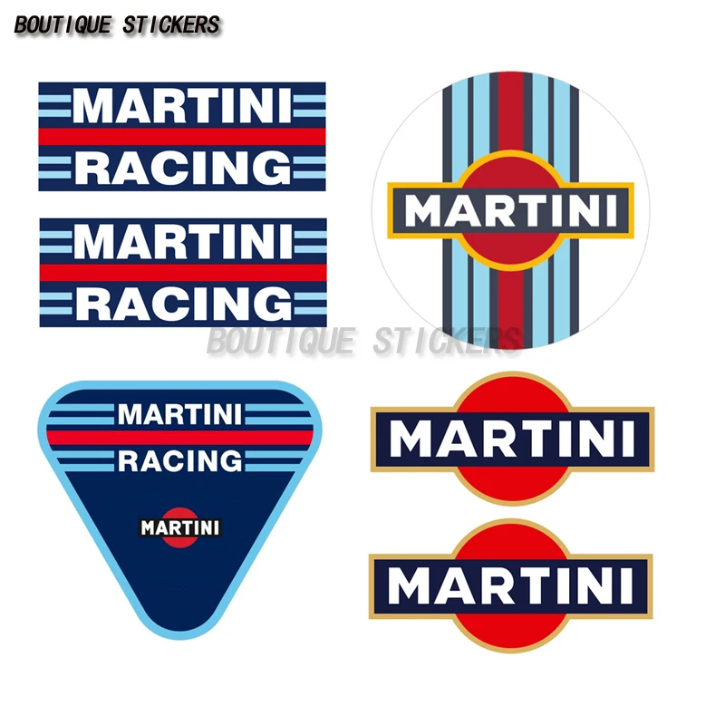 

Exquisite Set Car Sticker Rallying Aufkleber Martini Vintage Rennsport Racing V8 KULT Sticker Waterproof Polyethylene Decal