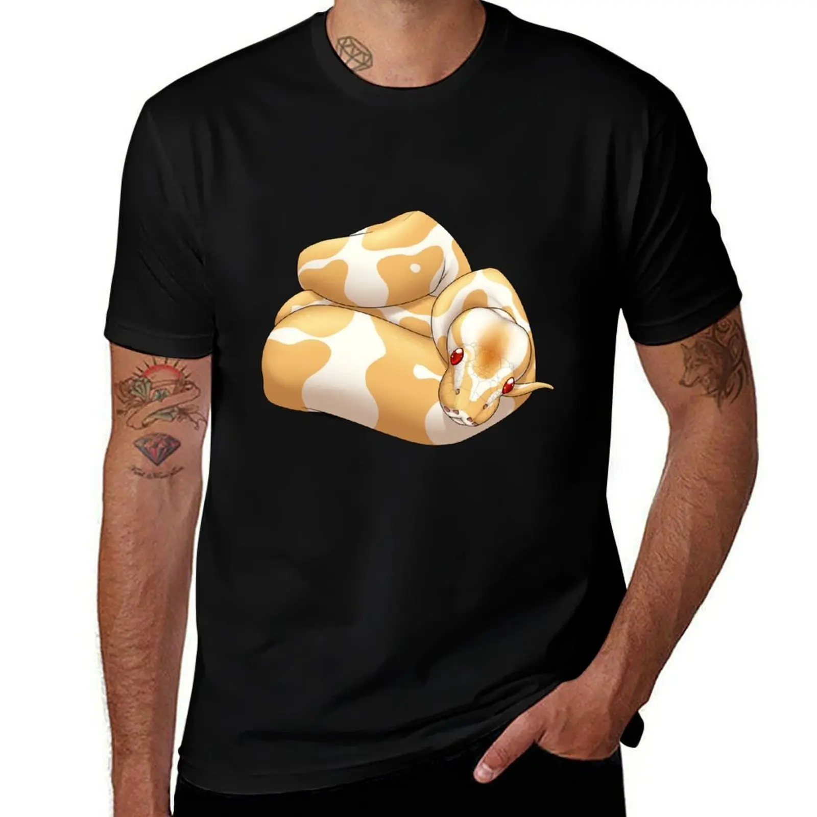 Albino Ball Python T-Shirt Casual Loose Daily Wear T-Shirt
