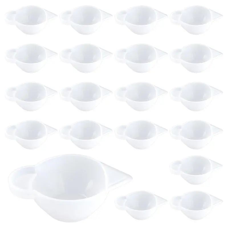 

20PCS Resin Mixing Cups, Small Silicone Molds Cup Dispenser Mini Measuring Cups For Epoxy Resin Mixing, Jewelry Making Eco-Frien