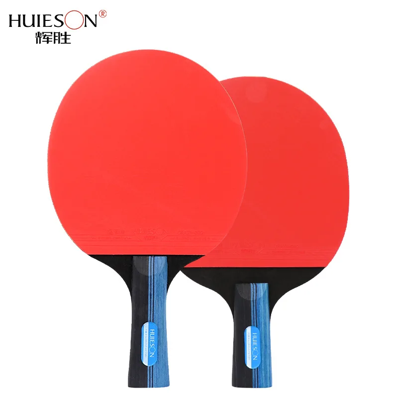 Table Tennis Pair S300 Professional Training HUIESON Double-sided Reversed Rubber Pure Wood Base Plate Double Beat Set (NO BALL)