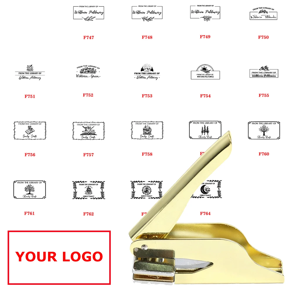 

Personalized Book Embossers Stamp Custom Address Stamp Embossing Stamp for Diy Library Book Business File Wedding Card Seals