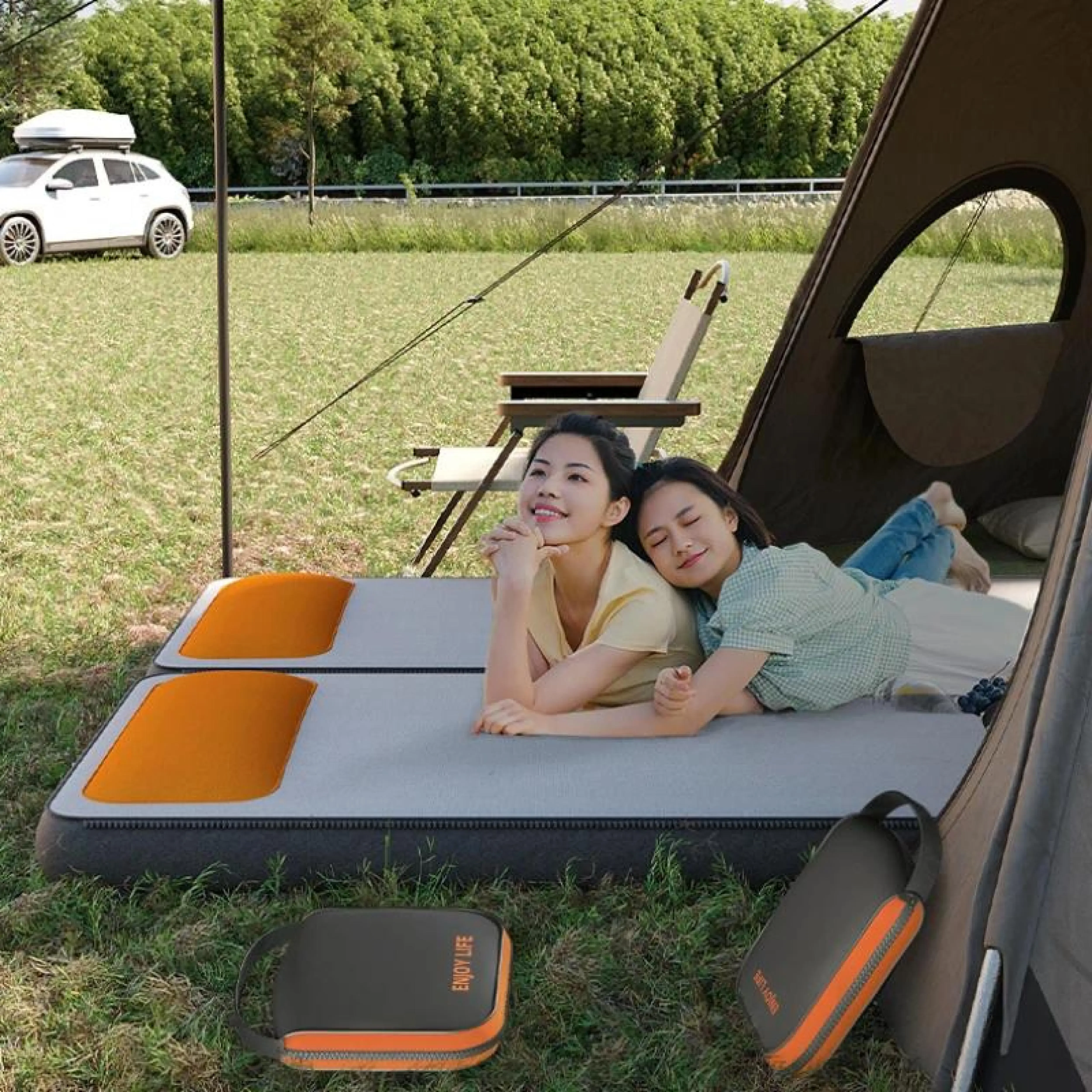 

Self Inflating Camping Mattress Thick Outdoor Bed Folding Lounger Inflatable Air Beach Accessories Beach Camping Tent Mattress