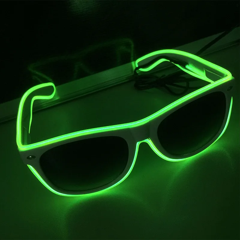 1PC Led Glasses Neon Party Flashing Glasses EL Wire Glowing Luminous Glow Sunglasses Party Decorative Supplies Novelty Gift