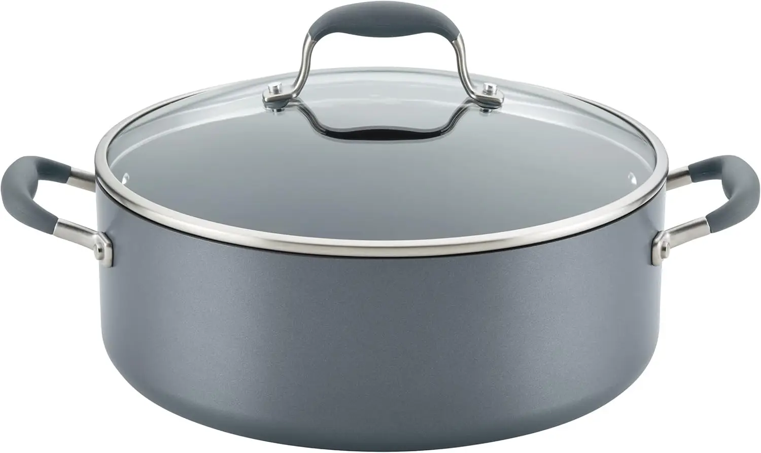 

7.5-Quart Hard-Anodized Nonstick Stock Pot with Even Heating, Oven Safe to 400°F