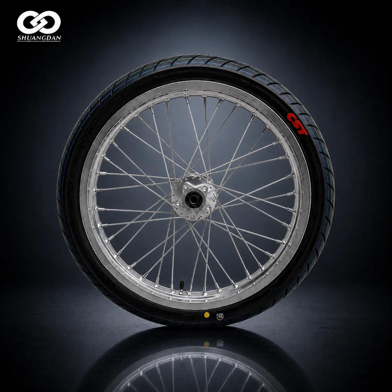 17-inch Silver Chrome Supermoto Front and Rear Wheel Set for  and Talaria MX3 MX4  Electric Dirt Bikes