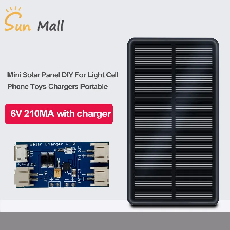 Solar Panel Photoelectric Cell Power Panel 6V Electronic Photovoltaic Light Energy Charging Module Controller Power Supply