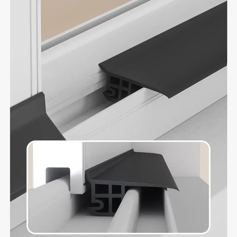 50cm Home Window Water Blocking Bar Sliding Window Rain Weatherstrip Balcony Insulation Windproof Sealing Strip Flashing Board