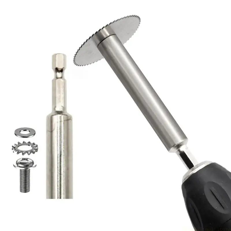 A2BE High Carbon Steel Hexagon Shank Extension Rod with Screw Washer for Sawing Blade