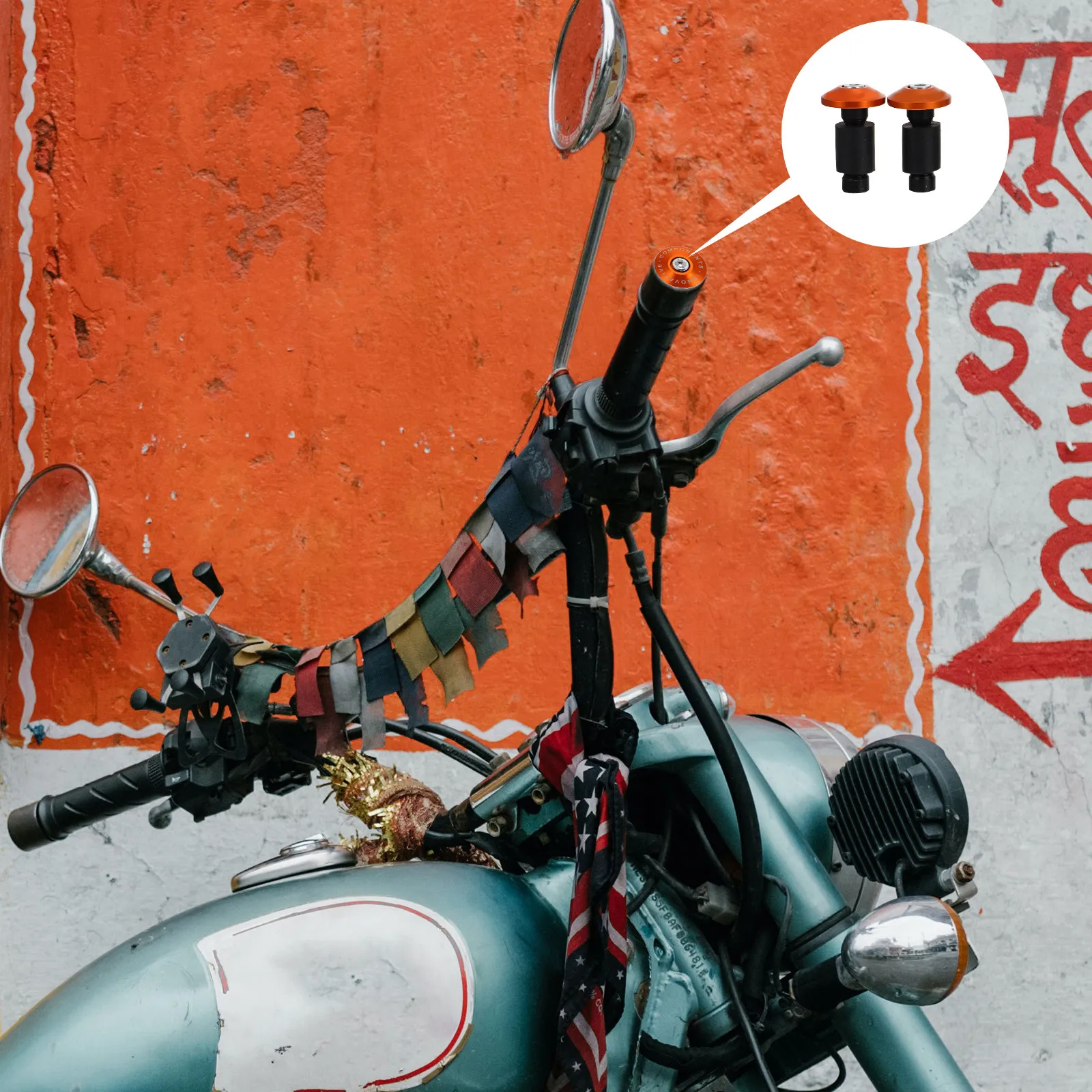 

2 шт. заглушки для руля мотоцикла, круглые алюминиевые балансировочные колпачки, легко устанавливать и снимать