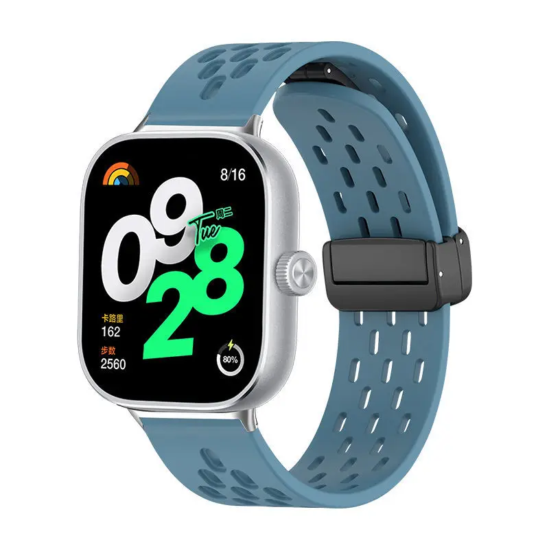 Atmungsaktives magnetisches Sportarmband für Redmi Watch 6 5 4, weiches Silikon-Armband für Xiaomi Mi Band 9 Pro/10 Pro/8Pro Band. – Detail 6