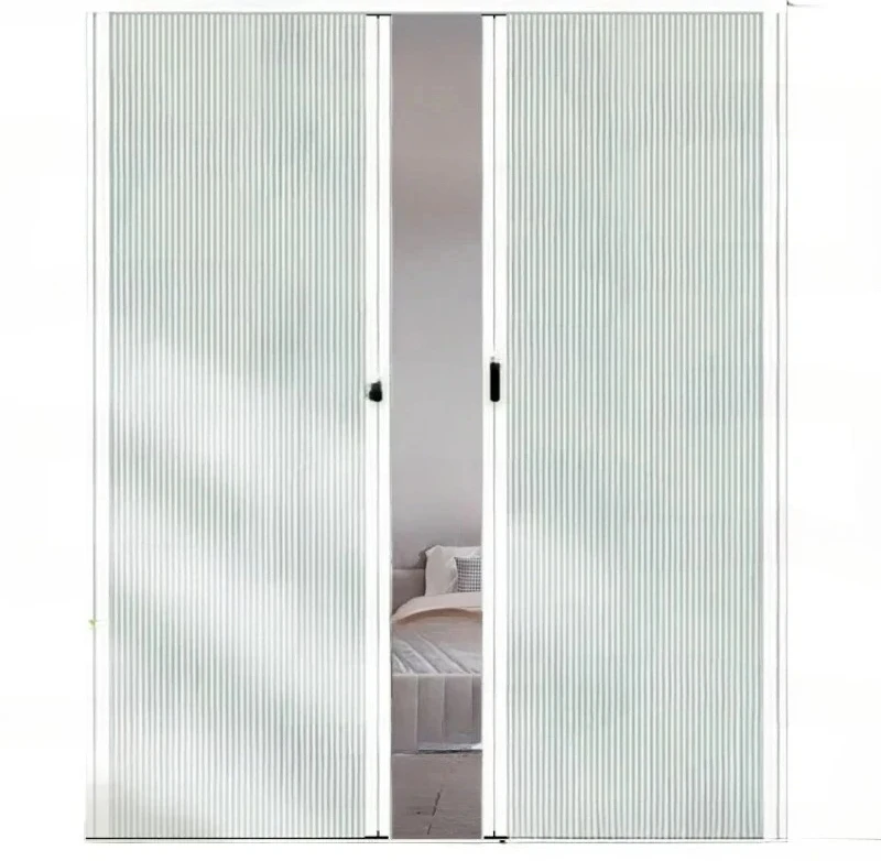 Folding Kitchen Partition Folding Sliding Door Simple Punching-free Toilet Gas Door