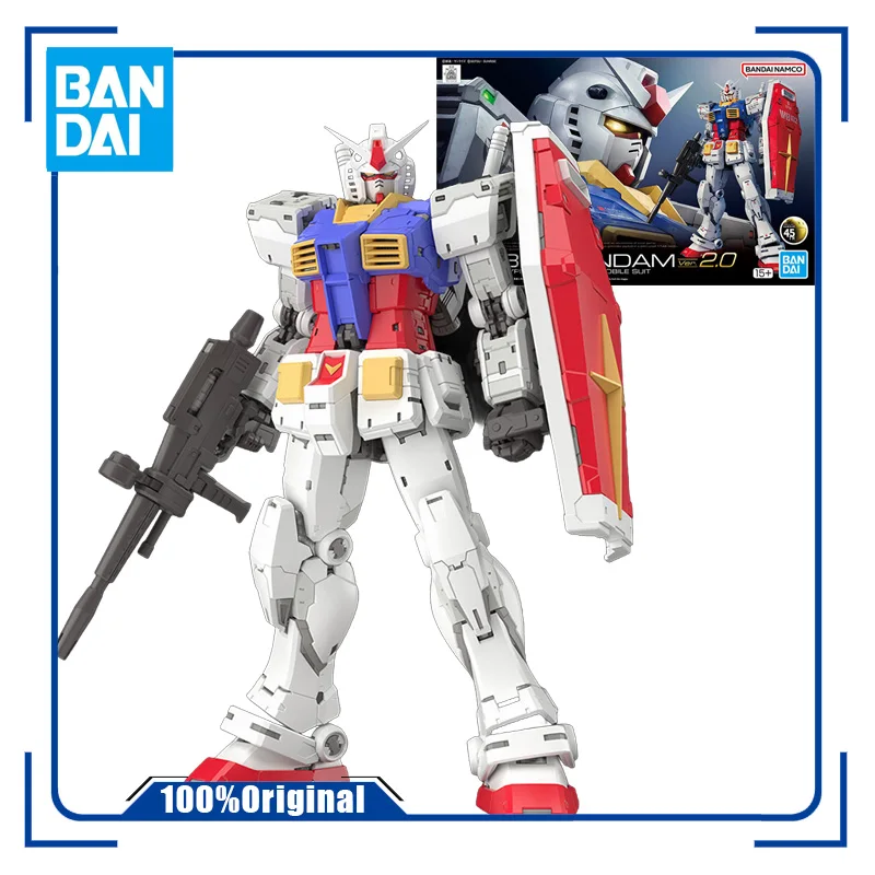 

Bandai RG 1/144 Gundam RX-78-2 Gundam VER.2.0 Model Kit Gundam Action figure fighter assembled model collection with original bo