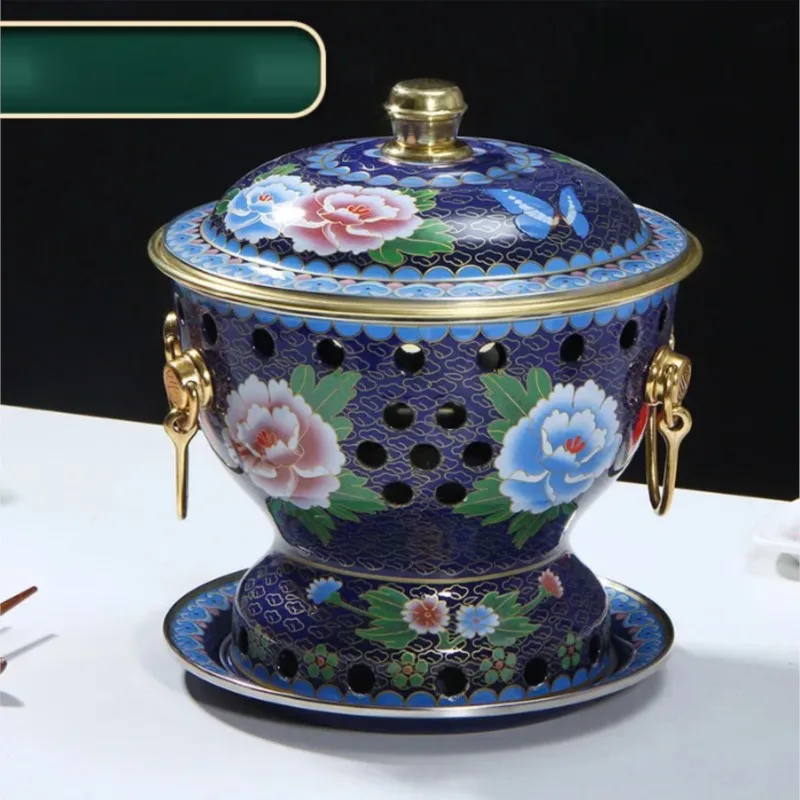 Cloisonn One Person Enamel Hot Pot Small Hotpot Separate Meal Hot Pot Household Single Person Portable Inner Copper Pot ZI536 view 4