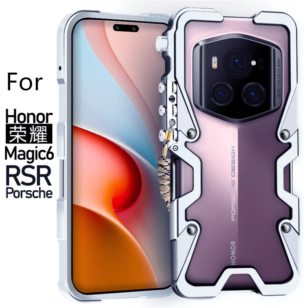 Shockproof Metal Bumper Case For Honor Magic 3 4 5 6 Pro Case Aluminum Cover For Honor Magic 6 RSR Porsche 3 4 5 Ultimate Lite