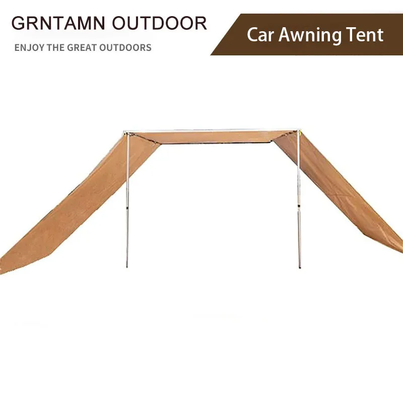 Retractable Vehicle Awning Overland Camping, Waterproof Rooftop Tent Awning Shelter SUV Truck 4 Runner Accessories Gray