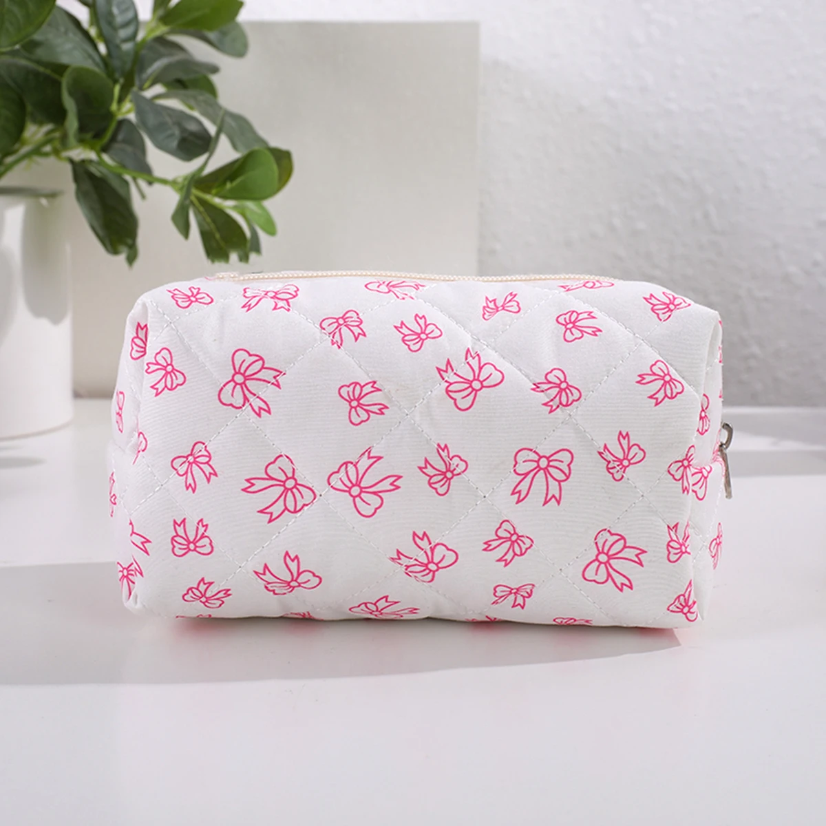 Aesthetic Large Pencil Case Pouch - 1 adet ilmek baskı kapitone kalem